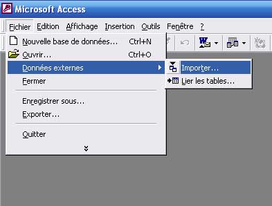 Importer un fichier Excel sous Access